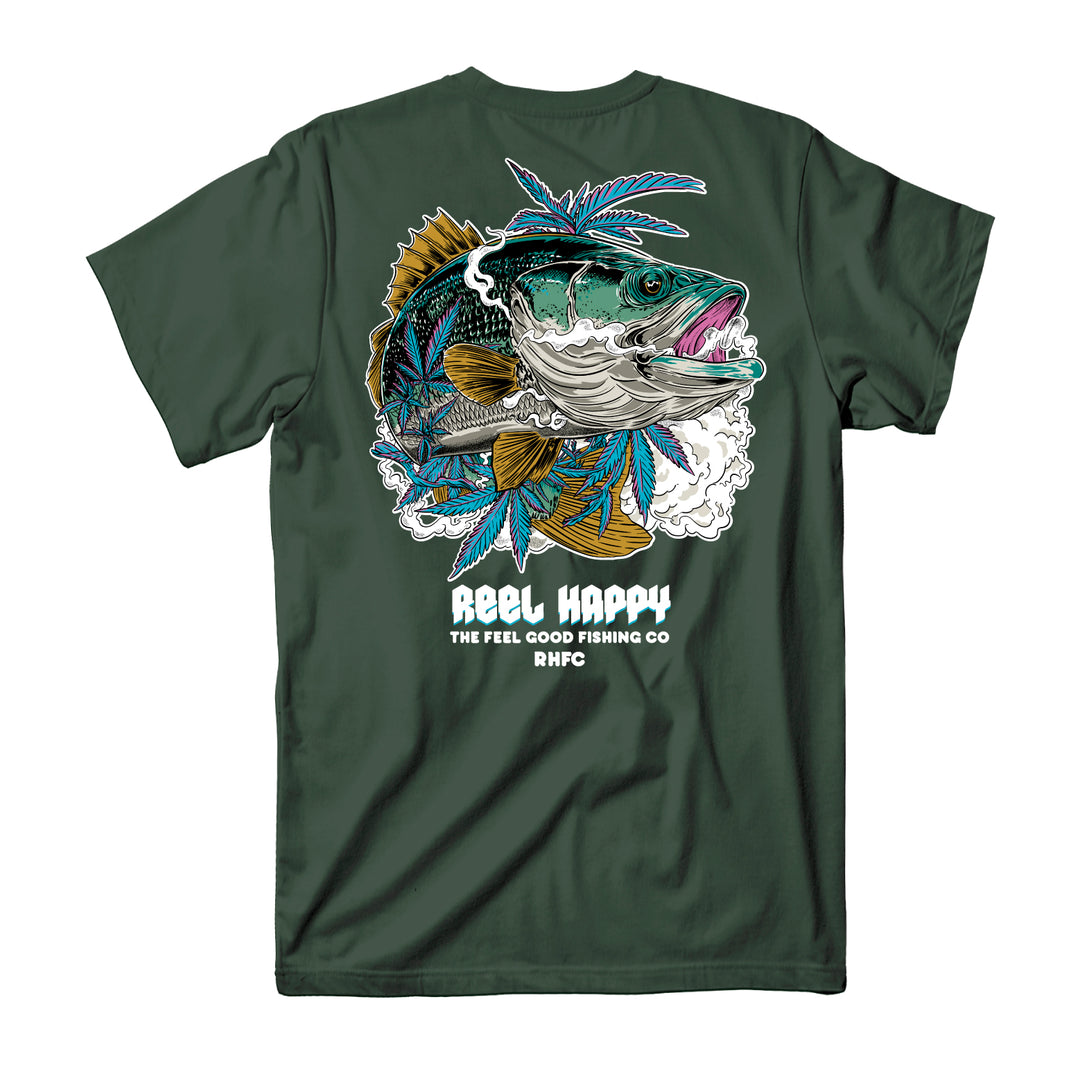 Smokey Vibes Tee - Forest Green