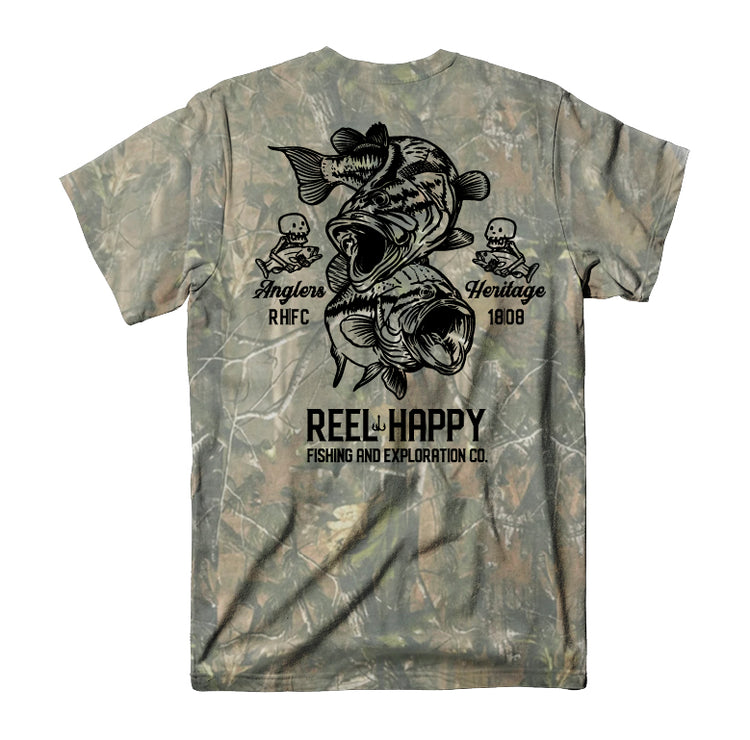 Bass School Tee - Camo - Reel Happy Co