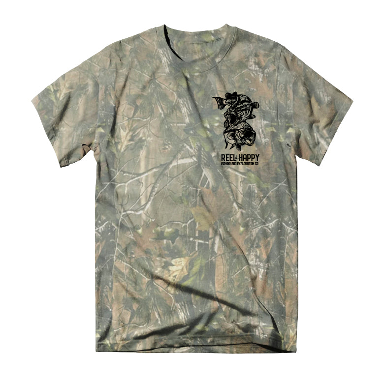 Bass School Tee - Camo - Reel Happy Co