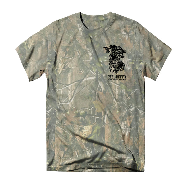 Bass School Tee - Camo - Reel Happy Co