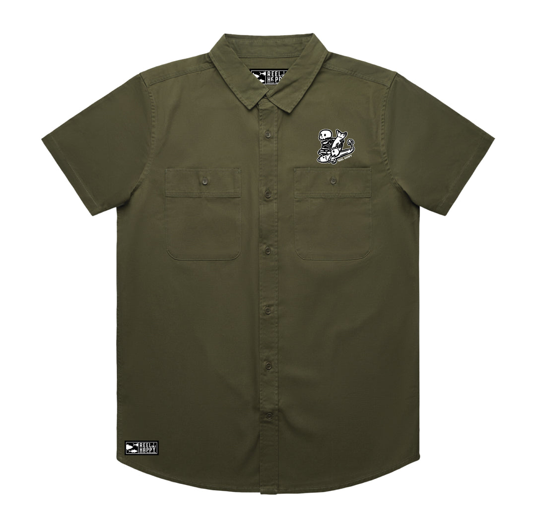 Bombs Away Work Shirt - Army Green