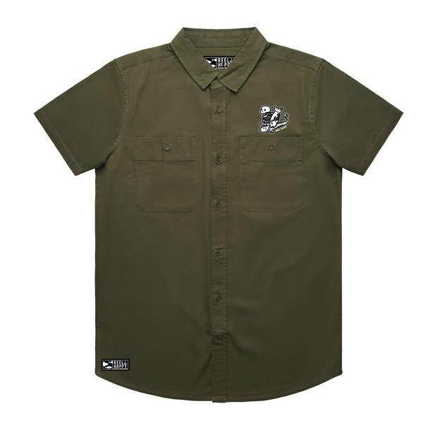 Bombs Away Work Shirt - Army Green