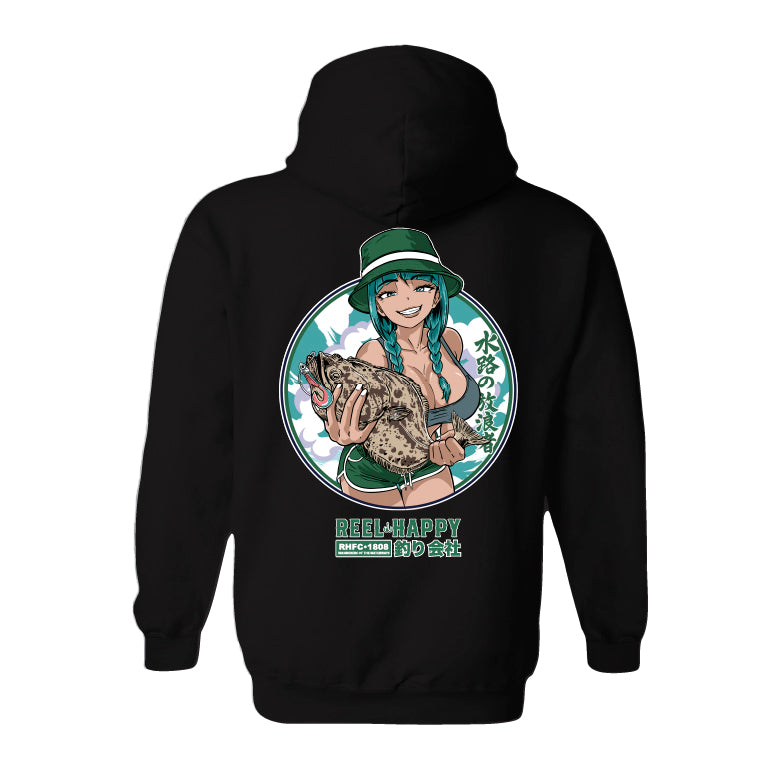 Hirame Hoodie - Black - Reel Happy Co