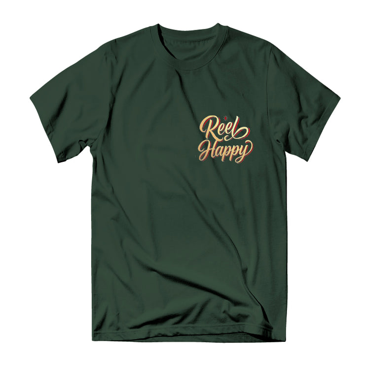 Lucky Lure Tee - Forest Green - Reel Happy Co