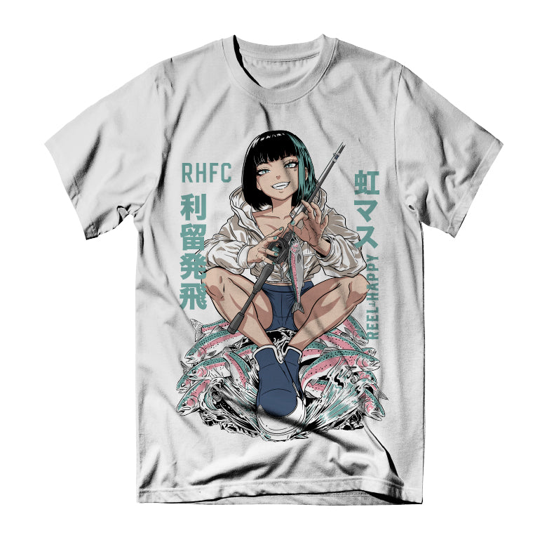 Nijimasu Tee - White - Reel Happy Co