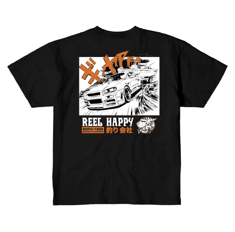 Road Trip Crop Tee - Limo Black - Reel Happy Co