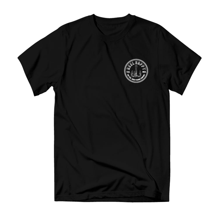 Treble Hook Tee - Black - Reel Happy Co