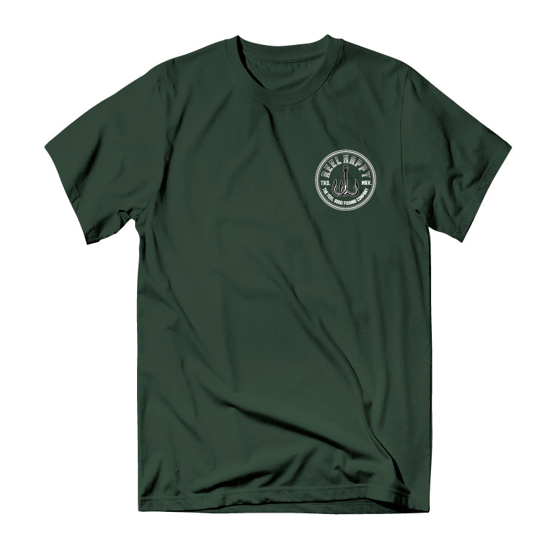 Treble Hook Tee - Forest Green - Reel Happy Co