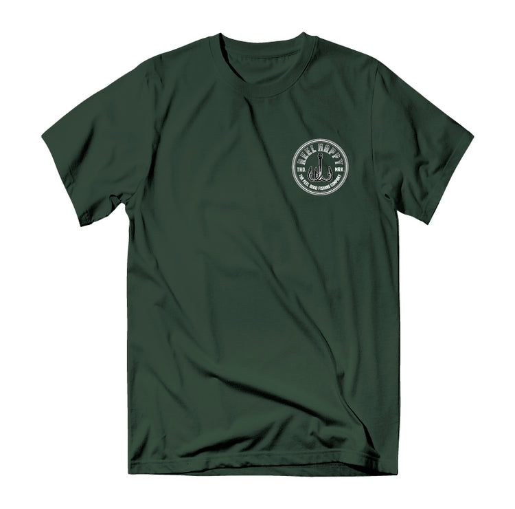 Treble Hook Tee - Forest Green - Reel Happy Co