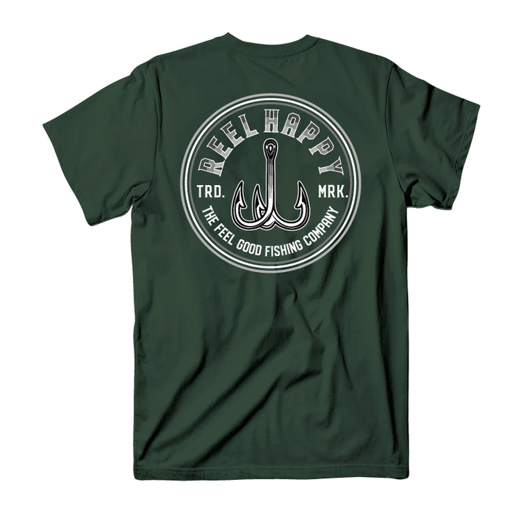Treble Hook Tee - Forest Green - Reel Happy Co