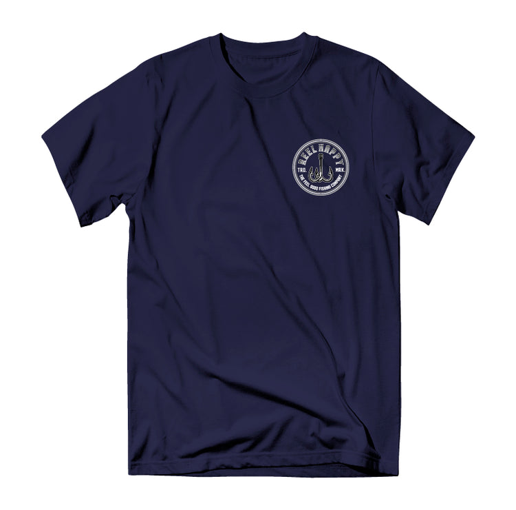 Treble Hook Tee - Navy - Reel Happy Co