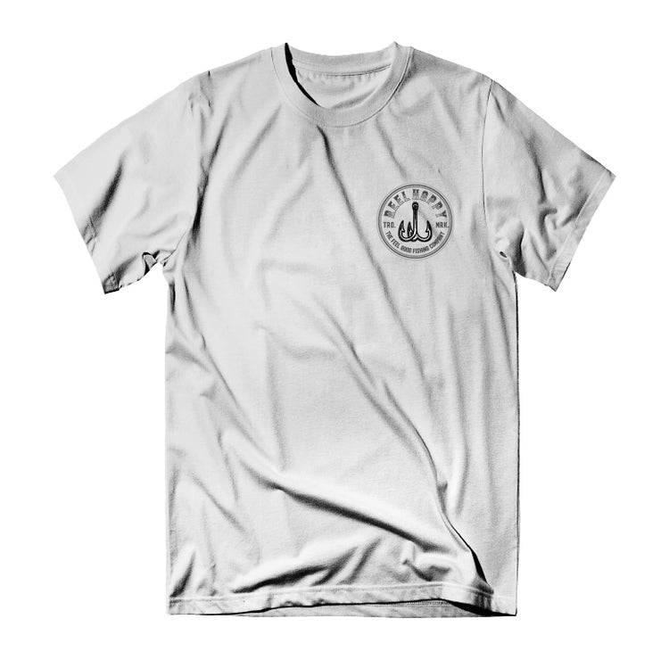 Treble Hook Tee - White - Reel Happy Co