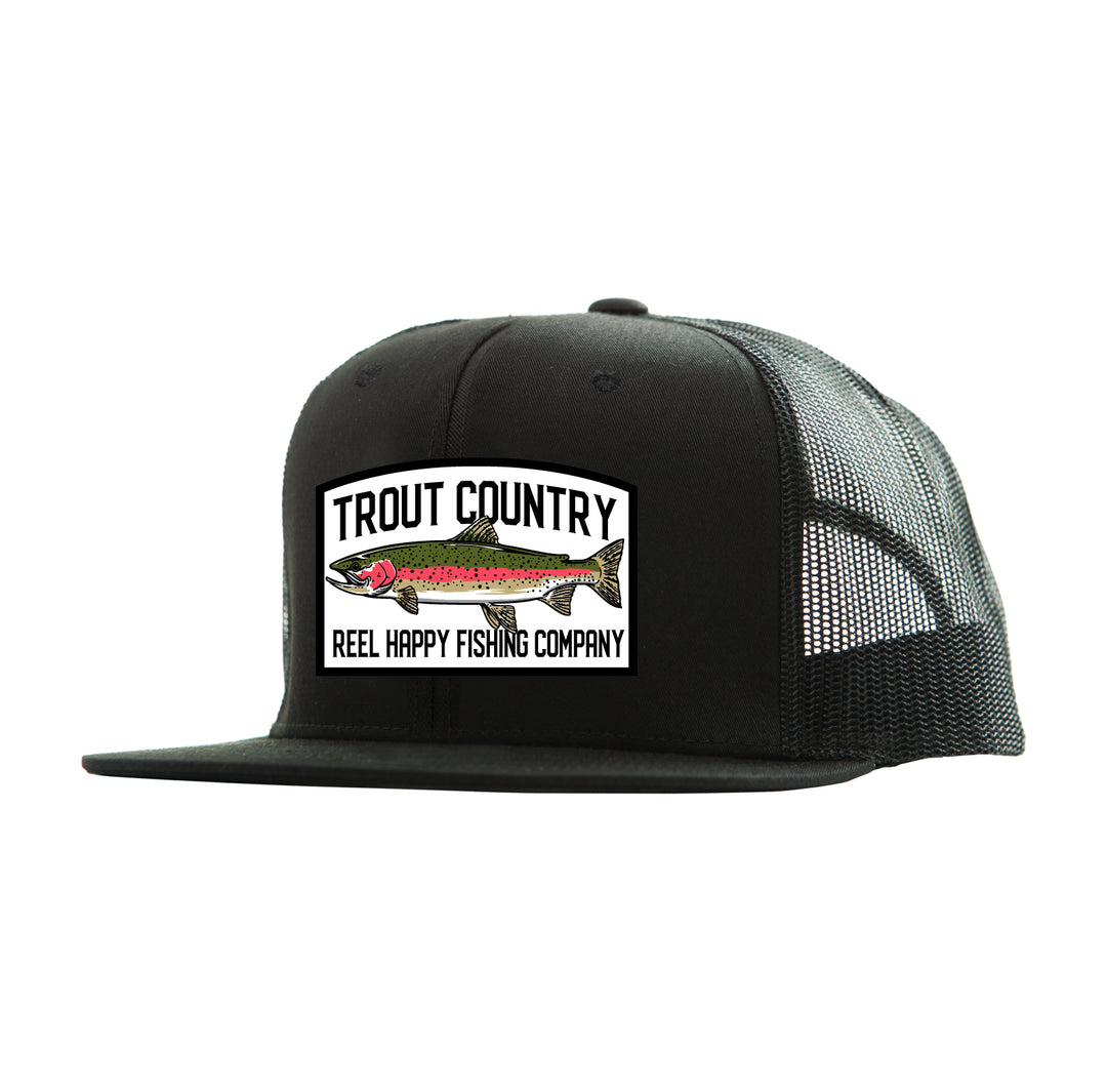 Trout Country Trucker - Black – Reel Happy Co