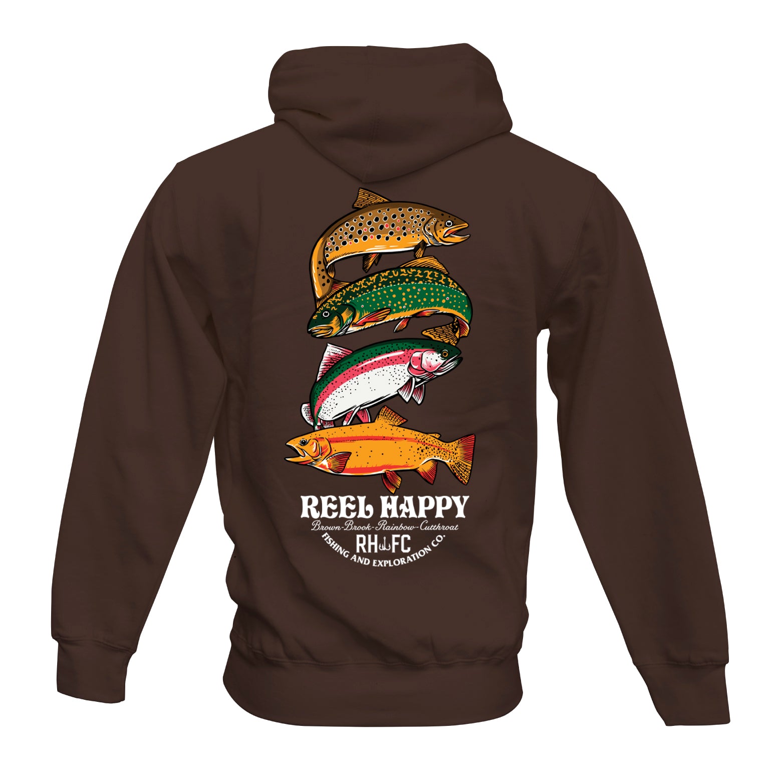 Trout Stack Hoodie Brown