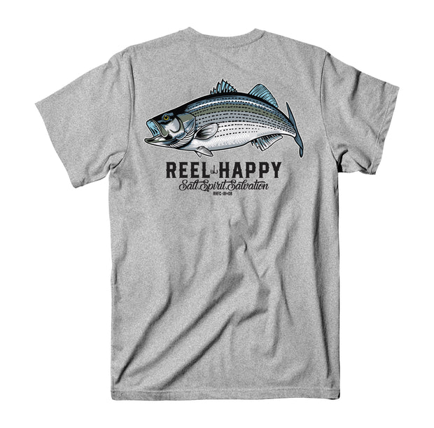 Striper Tee - Heather Grey