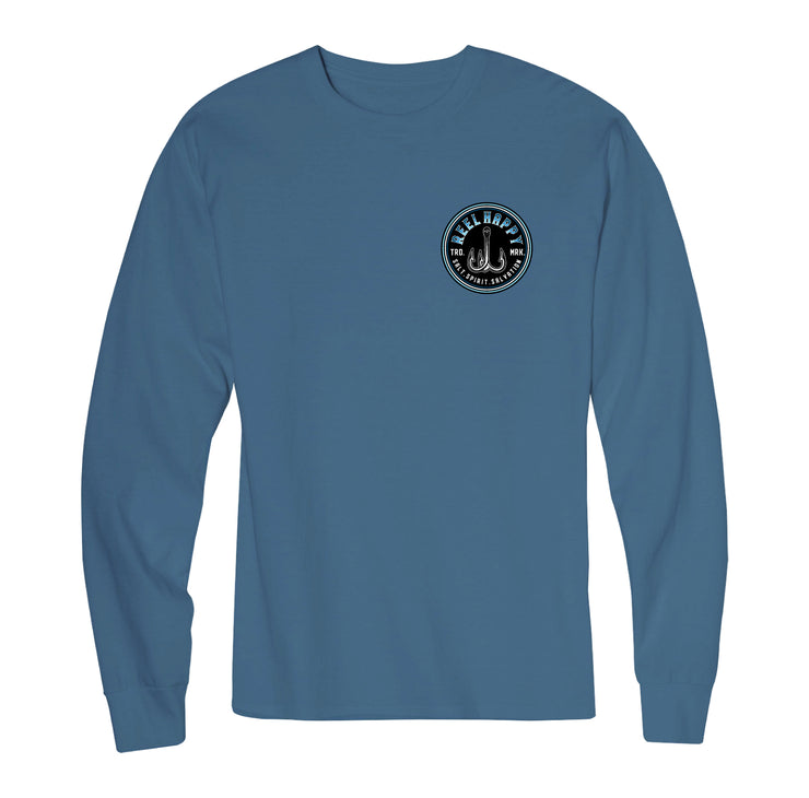 Treble Blue Fade LS Tee - Slate - L-3XL